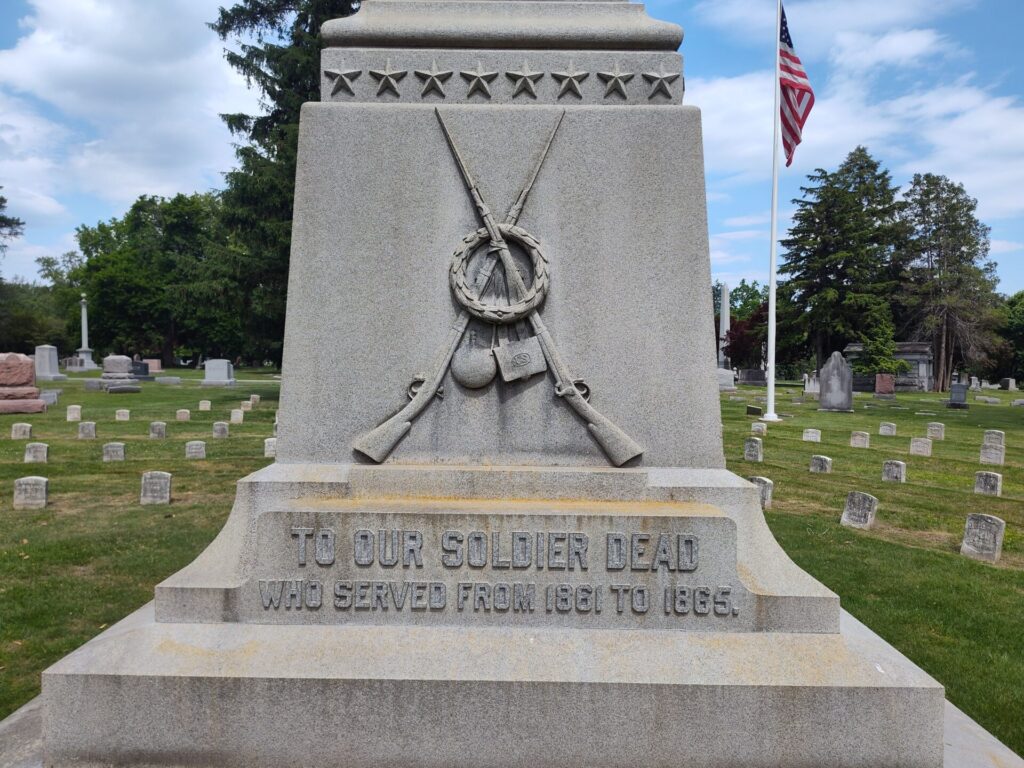 WOODLAWN CEMETERY TO OUR SOLDIER DEAD WAR MEMORIAL SIDE A