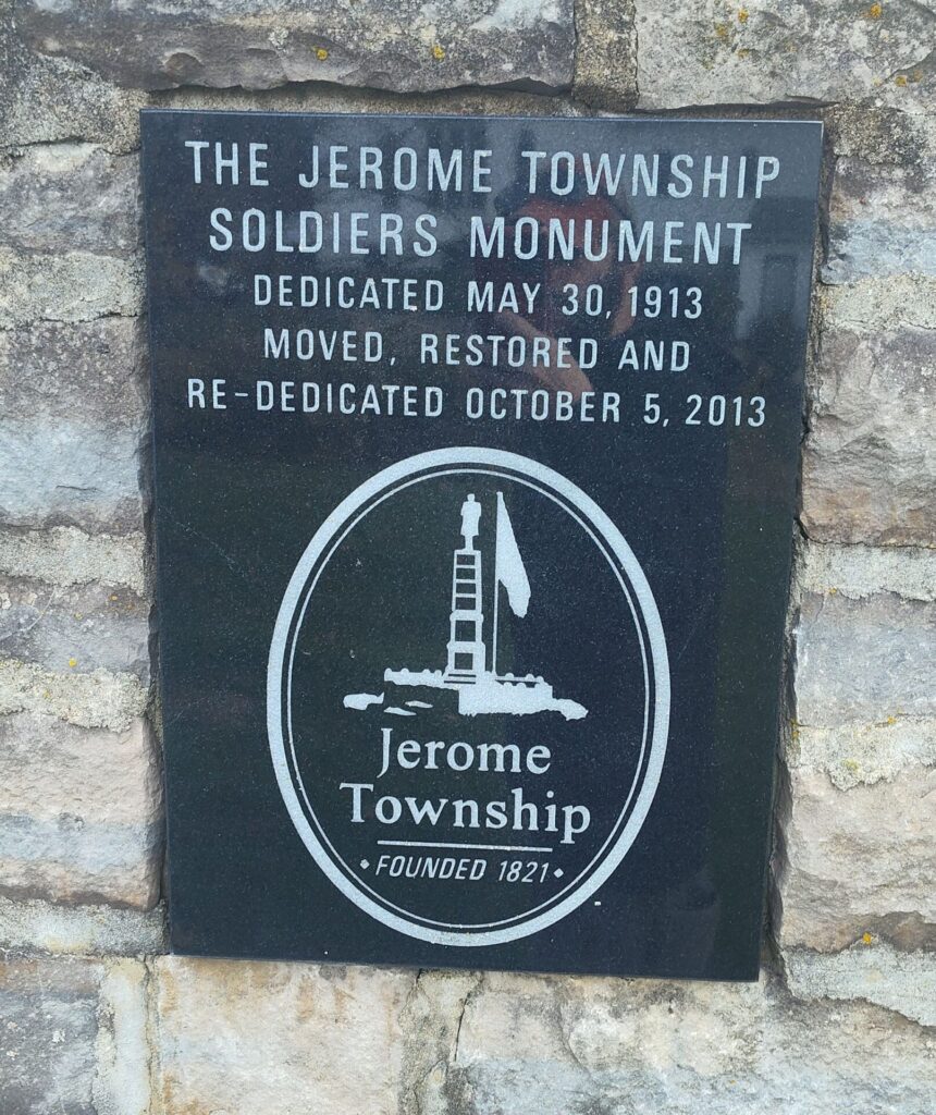 JEROME TOWNSHIP VETERANS WALL OF HONOR MEMORIAL STONE G