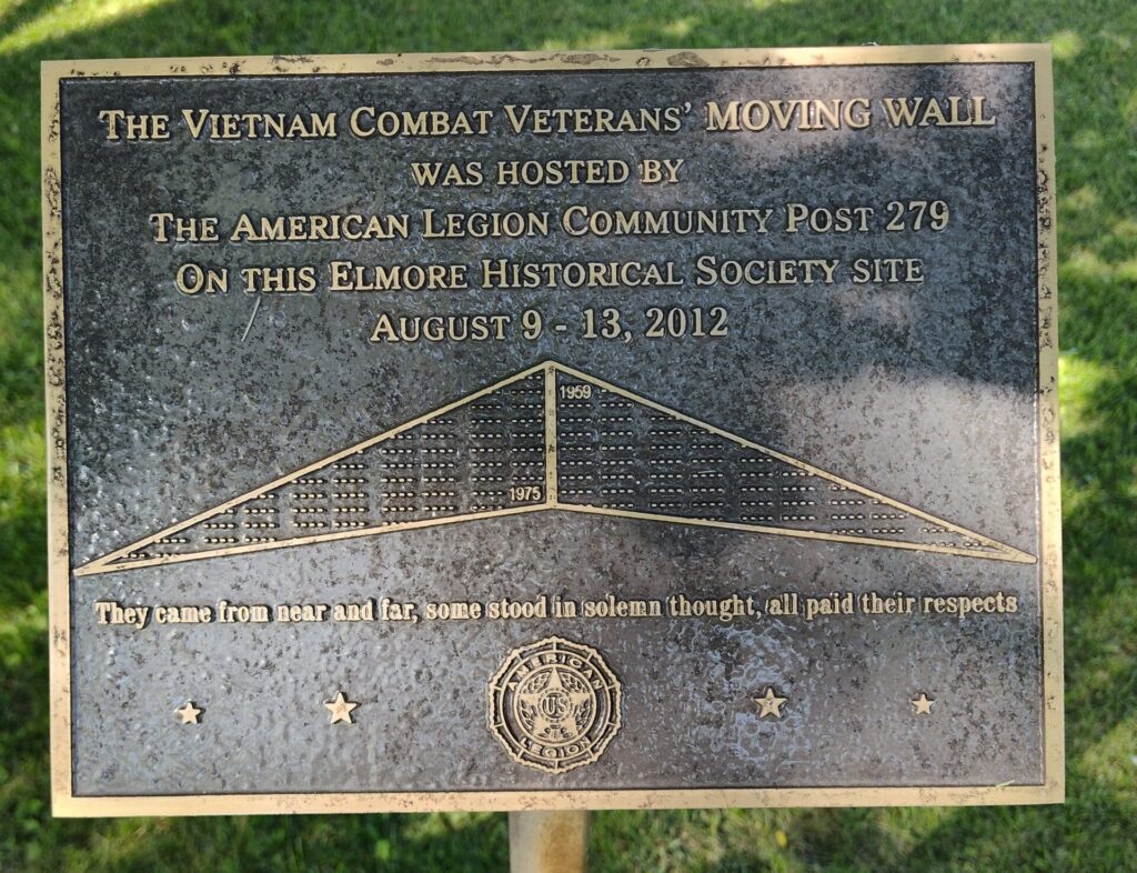THE VIETNAM COMBAT VETERANS’ MOVING WALL MEMORIAL PLAQUE