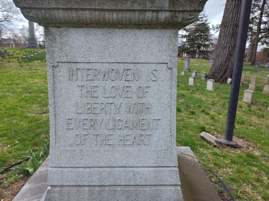 IN MEMORY OF THE SOLDIERS AND SAILORS OF THE WAR OF 1861-65 MEMORIAL SIDE D