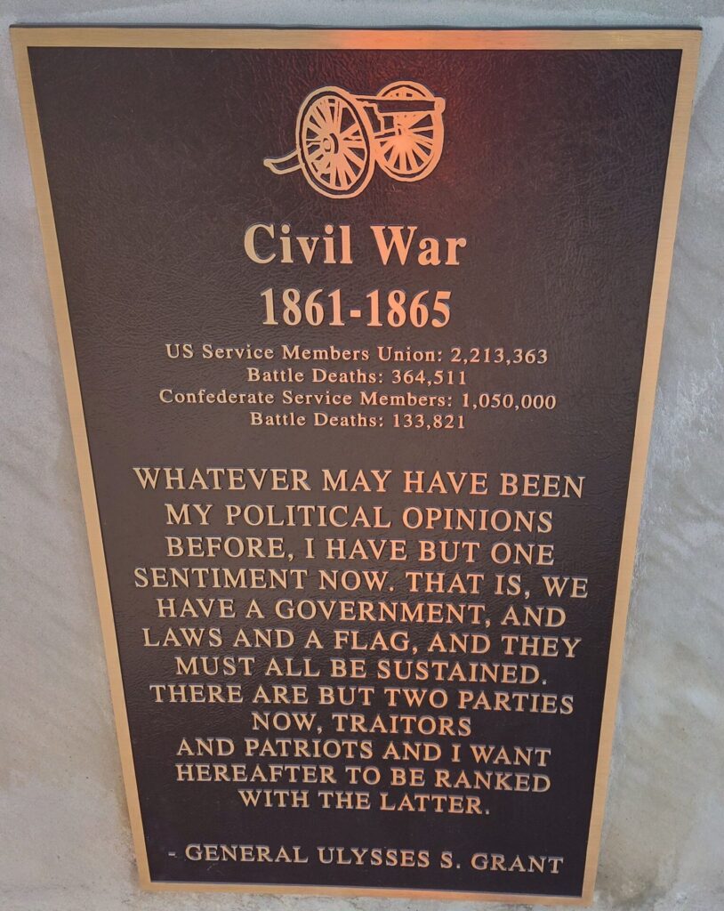 NORTH RIDGEVILLE CIVIL WAR MEMORIAL PLAQUE