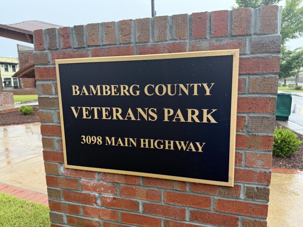 BAMBERG COUNTY VETERANS PARK MEMORIAL PLAQUE