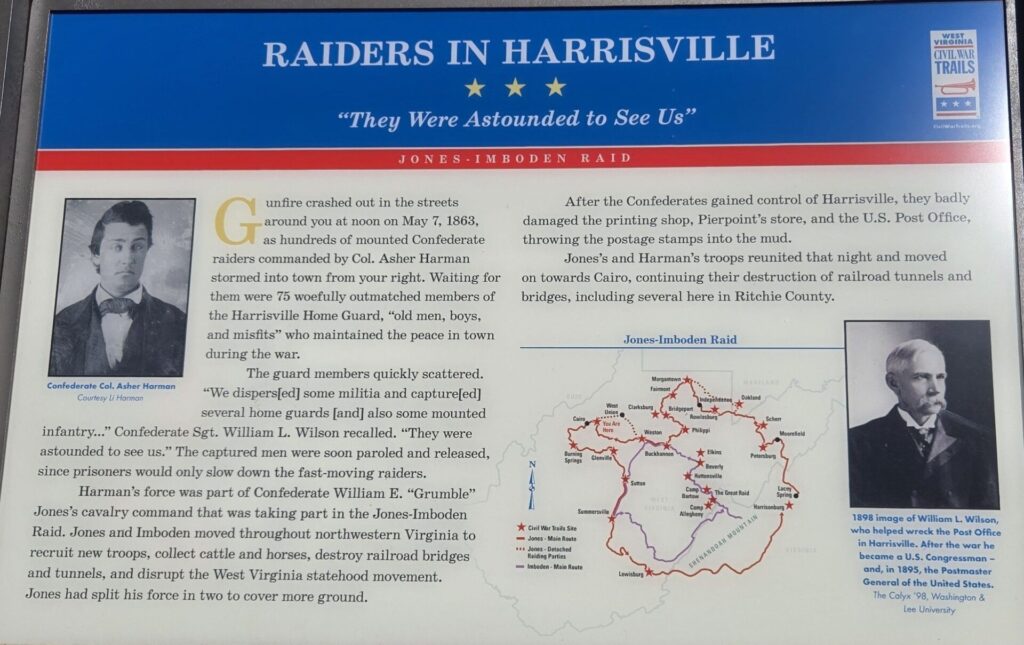 RAIDERS IN HARRISVILLE WAR MEMORIAL PANEL