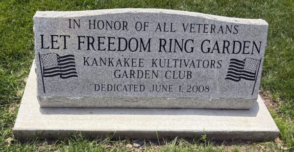 LET FREEDOM RING GARDEN MEMORIAL STONE
