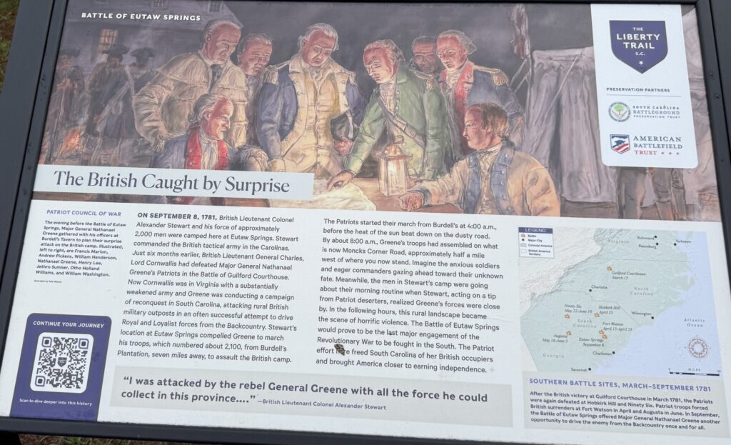 THE BRITISH CAUGHT BY SUPRISE REVOLUTIONARY WAR MEMORIAL PANEL