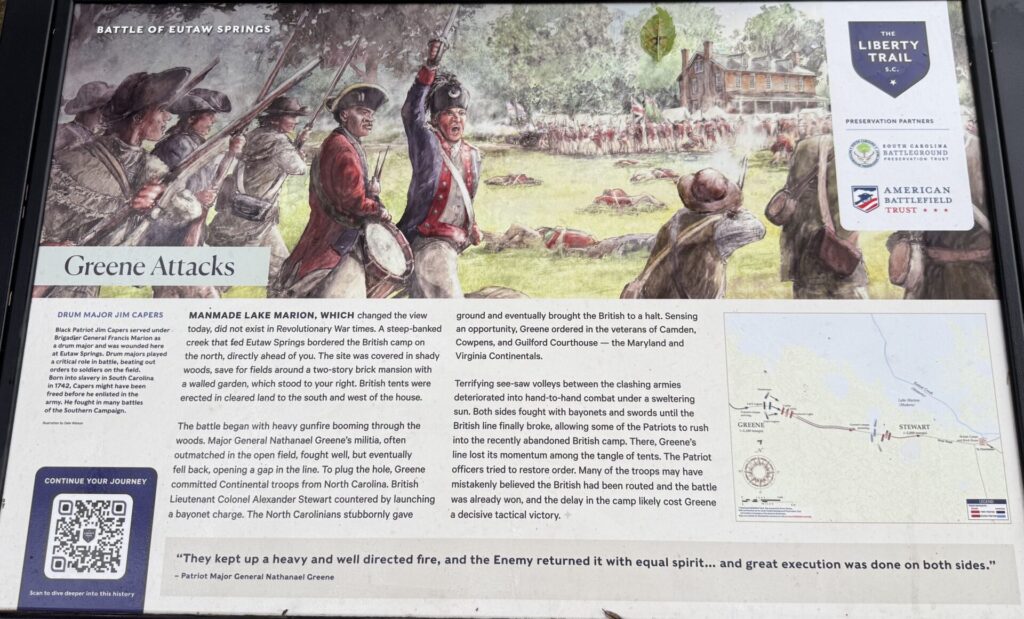 GREENE ATTACKS REVOLUTIONARY WAR MEMORIAL PANEL