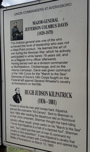 UNION COMMANDERS AT AVERASBORO MEMORIAL PLAQUE B