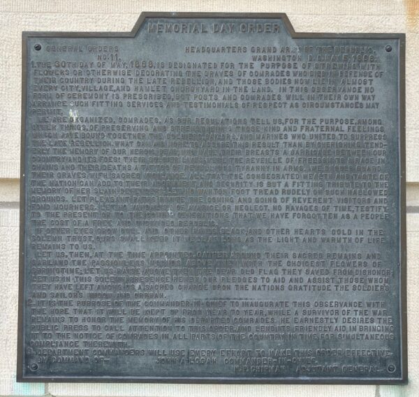 MEMORIAL DAY ORDER PLAQUE KANKANEE