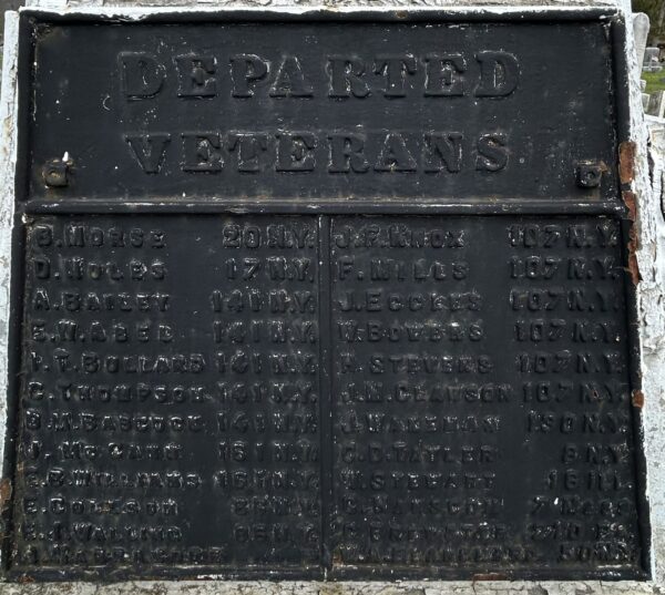 CAMPBELL CIVIL WAR VETERANS MEMORIAL CANNON PLAQUE A