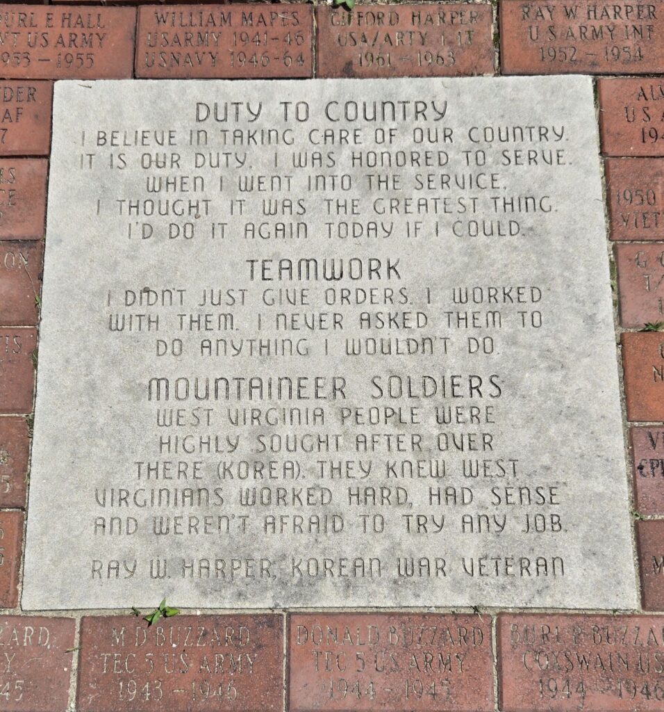 RITCHIE COUNTY ALL VETERANS MEMORIAL TABLET