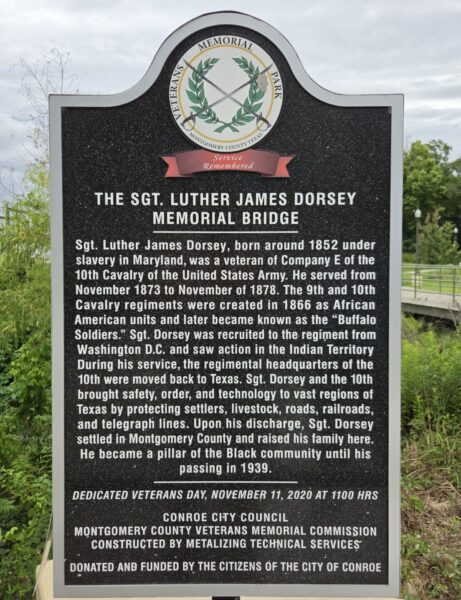 THE SGT. LUTHER JAMES DORSEY MEMORIAL BRIDGE MARKER