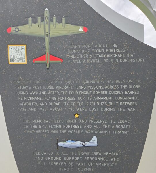 TEXAS RAIDERS B-17 MEMORIAL STONE