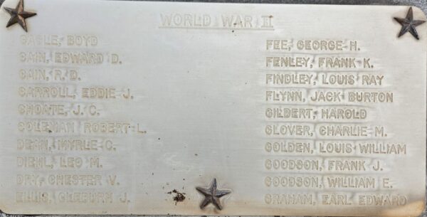 MONTGOMERY COUNTY WAR MEMORIAL PARK PLAQUE C