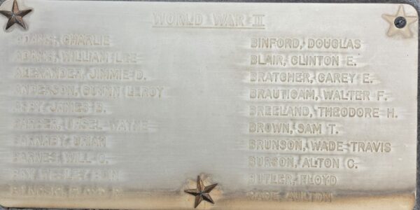MONTGOMERY COUNTY WAR MEMORIAL PARK PLAQUE B