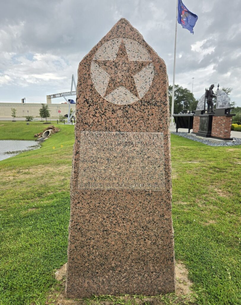 MONTGOMERY COUNTY WAR MEMORIAL PARK CENTER STONE
