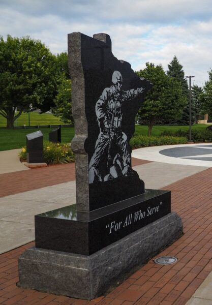 NORTH ST. PAUL VETERANS PARK MEMORIAL “FOR ALL WHO SERVE” FRONT