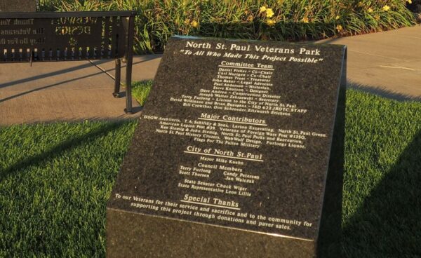 NORTH ST. PAUL VETERANS PARK MEMORIAL STONE