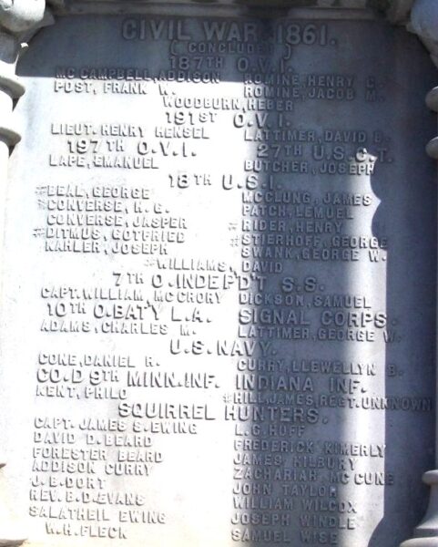 JEROME TOWNSHIP CIVIL WAR MEMORIAL STONE G