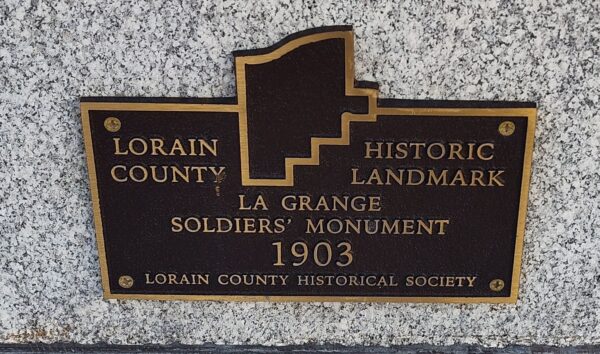 LA GRANGE SOLDIERS’ MONUMENT PLAQUE
