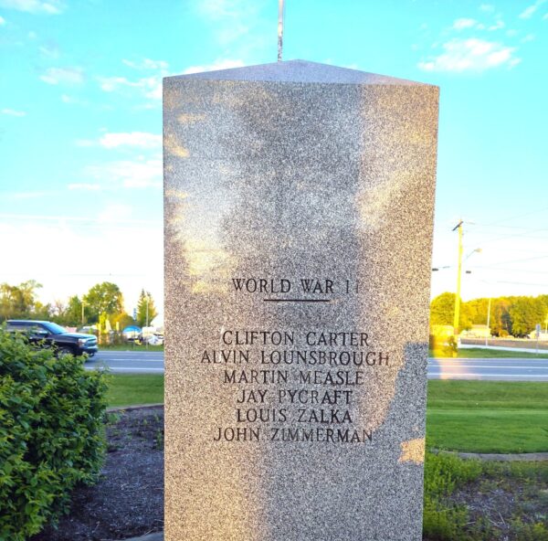 PITTSFIELD WAR VETERANS MEMORIAL SIDE C