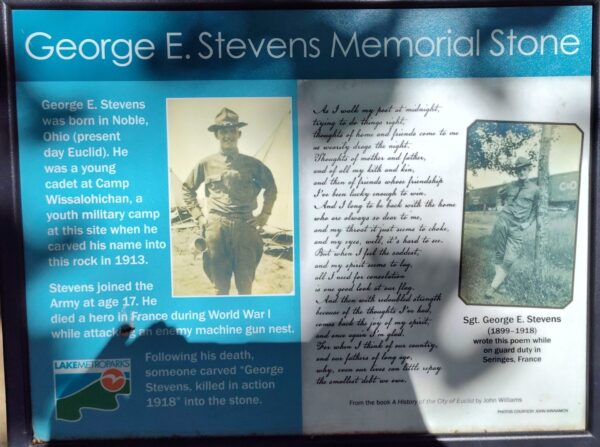 GEORGE E. STEVENS MEMORIAL STONE PLANEL