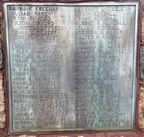 ELGIN ACADEMY’S GREAT CIVIL WAR MEMORIAL PLAQUE B