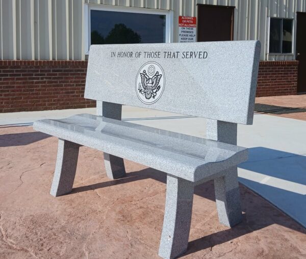 IN HONOR OF OUR UNITED STATES MILITARY MEMORIAL BENCH A