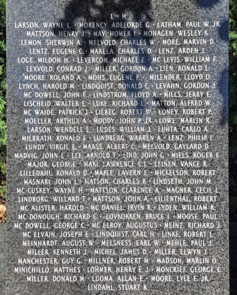 MINNESOTA KOREAN WAR MEMORIAL STONE E