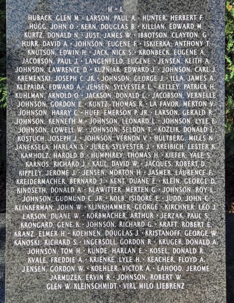 MINNESOTA KOREAN WAR MEMORIAL STONE D
