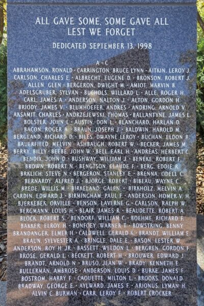 MINNESOTA KOREAN WAR MEMORIAL STONE A