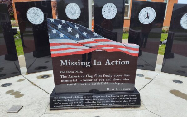MISSING IN ACTION WAR MEMORIAL CENTER STONE
