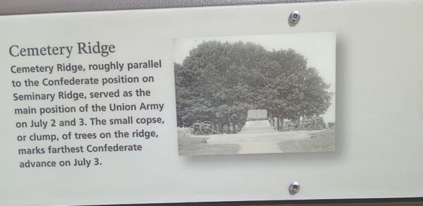 GETTYSBURG ORIENTATION MAP WAR MEMORIAL PLAQUE D
