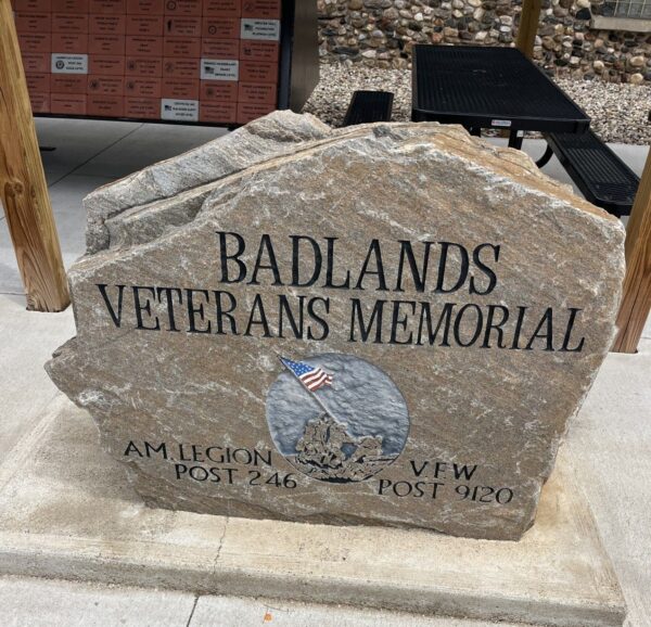 BADLANDS VETERANS MEMORIAL ROCK