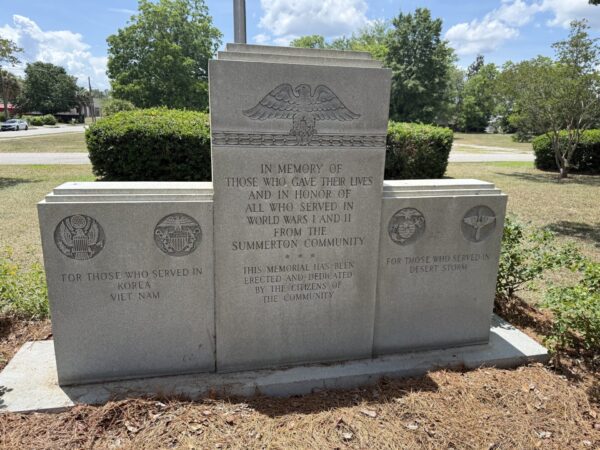 SUMMERTON COMMUNITY WAR VETERANS MEMORIAL