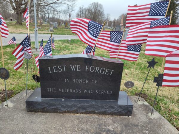 ALEXANDRIA, OH LEST WE FORGET WAR VETERANS MEMORIAL FRONT
