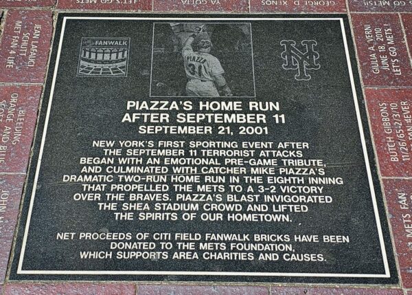 PIAZZA’S HOME RUN AFTER SEPTEMBER 11 MEMORIAL STONE