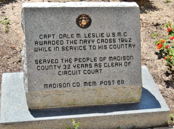 CAPT. DALE M. LESLIE U.S.M.C. WAR MEMORIAL