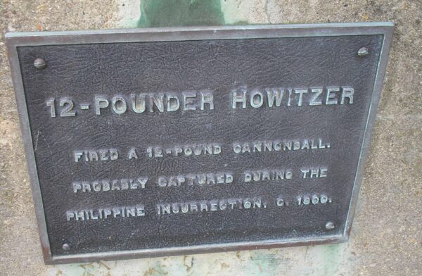 12-POUNDER HOWITZER WAR MEMORIAL PLAQUE