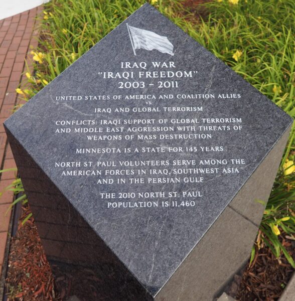 IRAQ WAR “IRAQI FREEDOM” MEMORIAL STONE