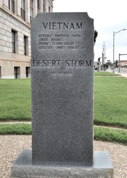 WILBARGE COUNTY WAR VETERANS MEMORIAL RIGHT STONE