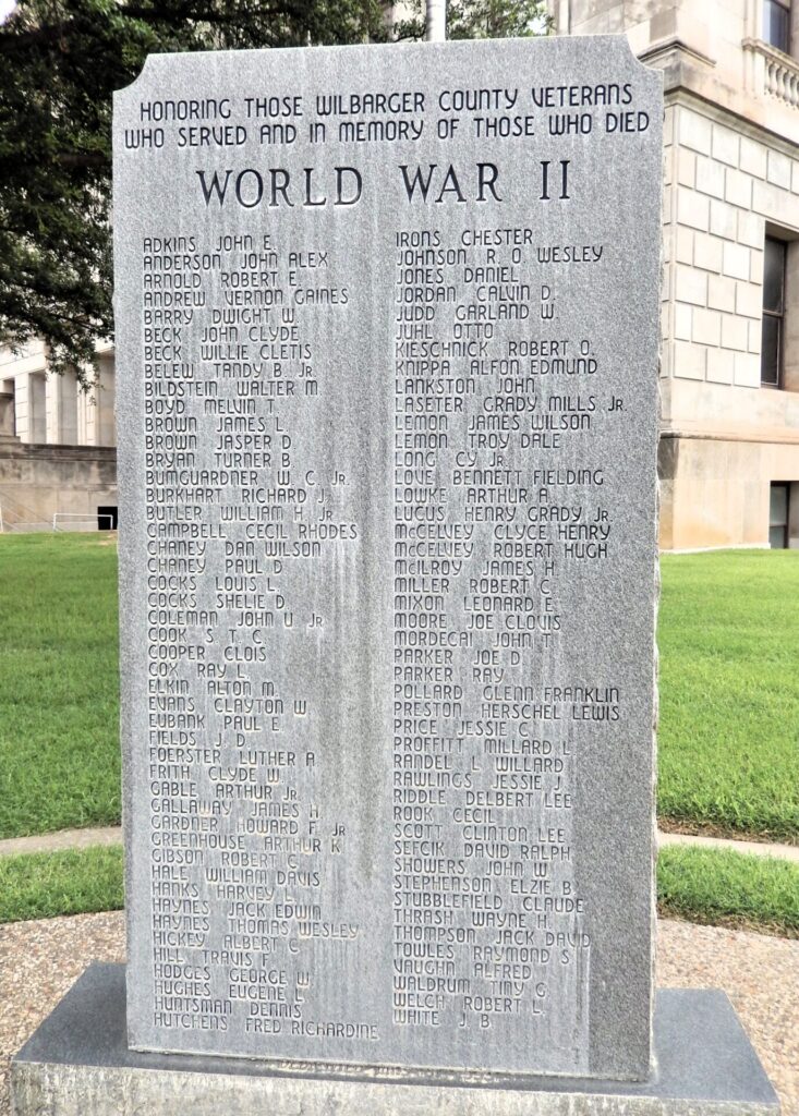 WILBARGE COUNTY WAR VETERANS MEMORIAL CENTER STONE