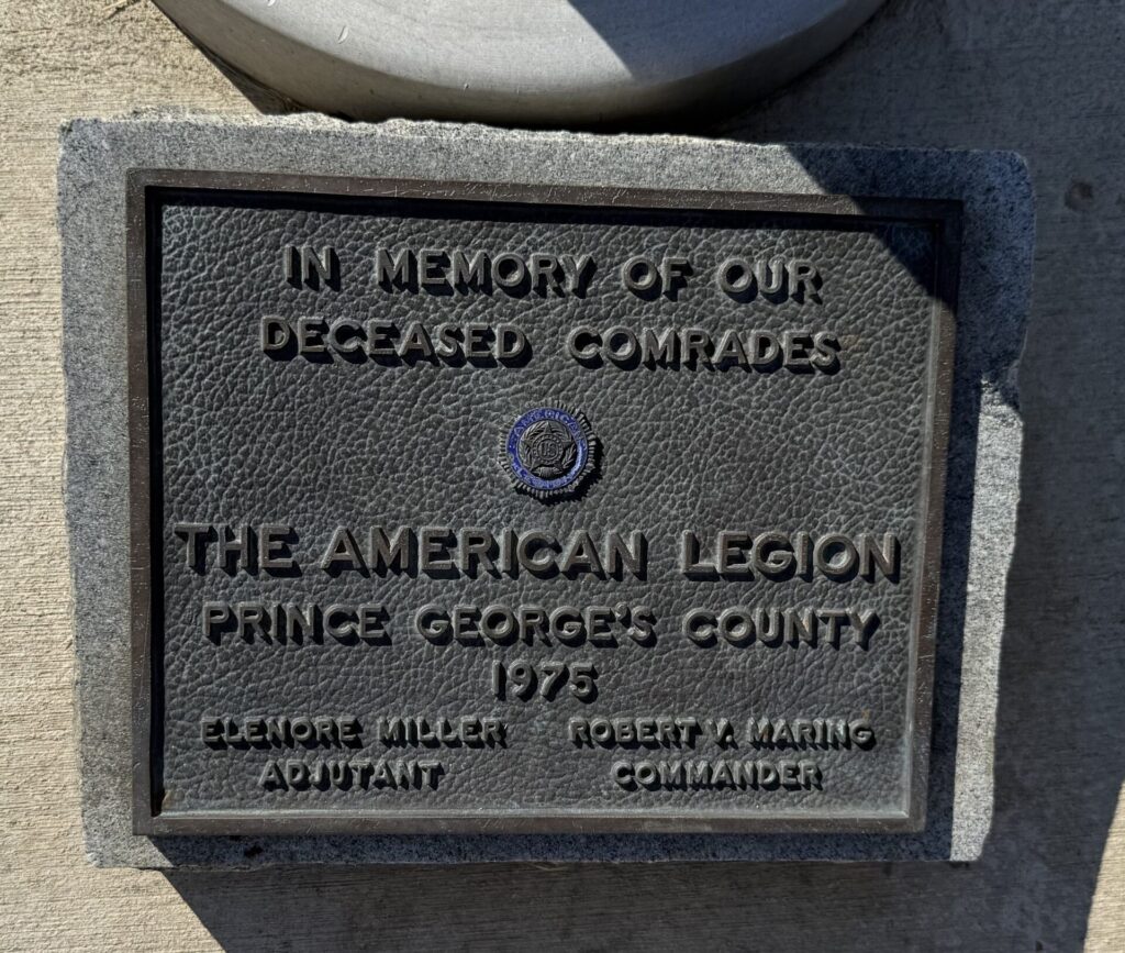 BRANDYWINE VETERANS MEMORIAL FLAGPOLE PLAQUE A