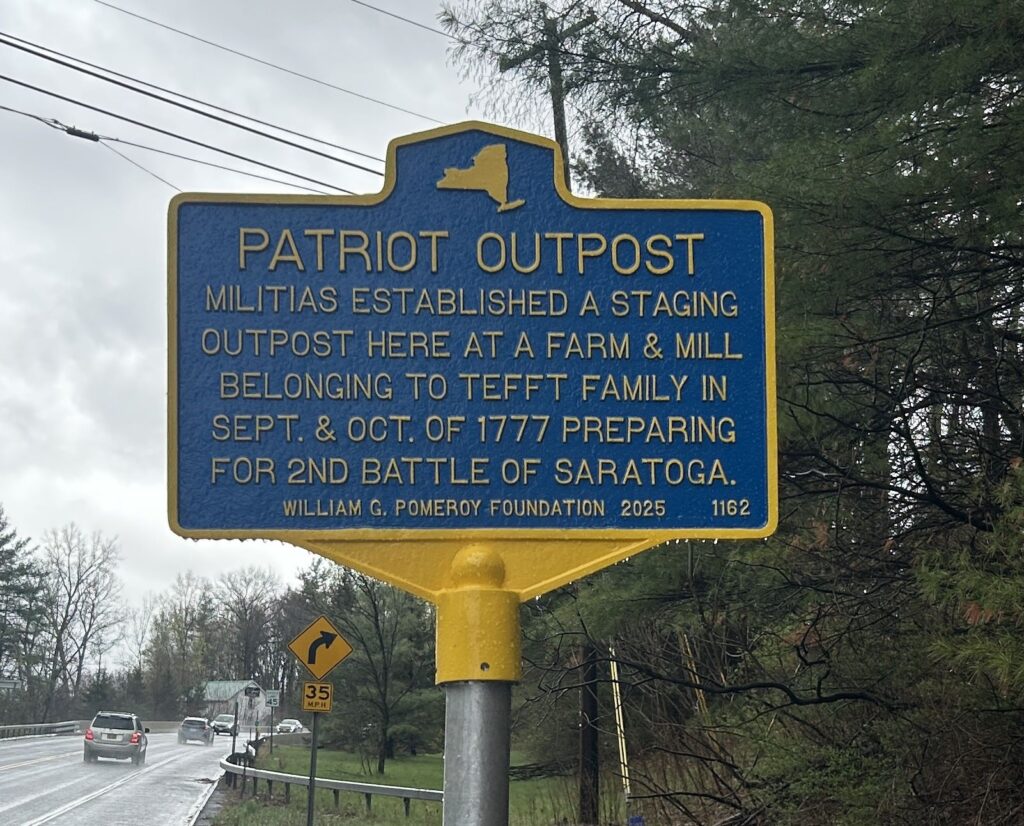 PATRIOT OUTPOST REVOLUTIONARY WAR MEMORIAL MARKER