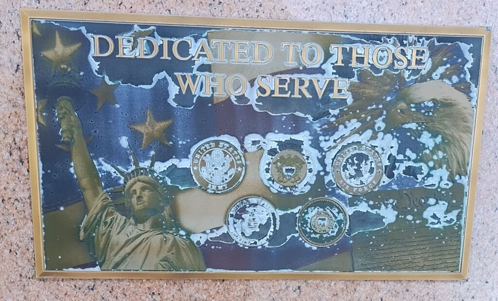 CLEVELAND DEDICATECD TO THOSE WHO SERVE MEMORIAL PLAQUE