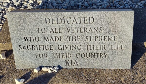 V.F.W. POST 6676 VETERANS MEMORIAL STONE C