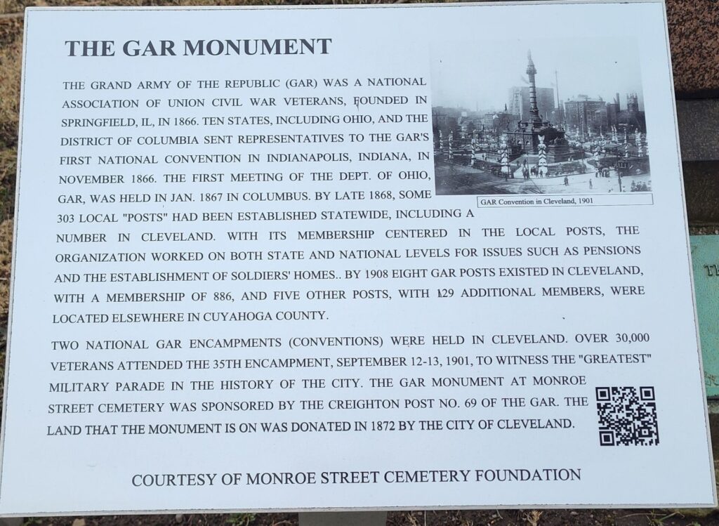 THE G.A.R. MONUMENT PLAQUE