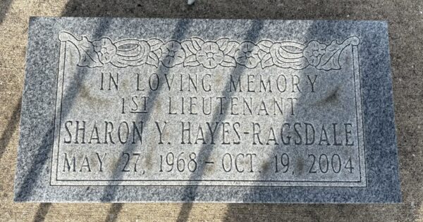 1ST LIEUTENANT SHARON Y. HAYES-RAGSDALE MEMORIAL TABLET