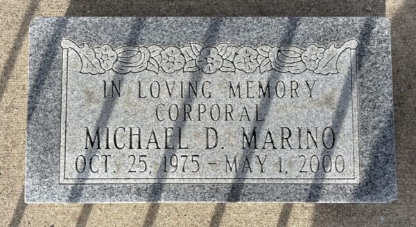 CORPORAL MICHAEL D. MARINO MEMORIAL TABLET
