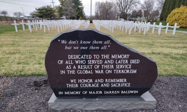 SUNBURY GLOBAL WAR ON TERRORISM VETERANS MEMORIAL FIELD OF CROSSES