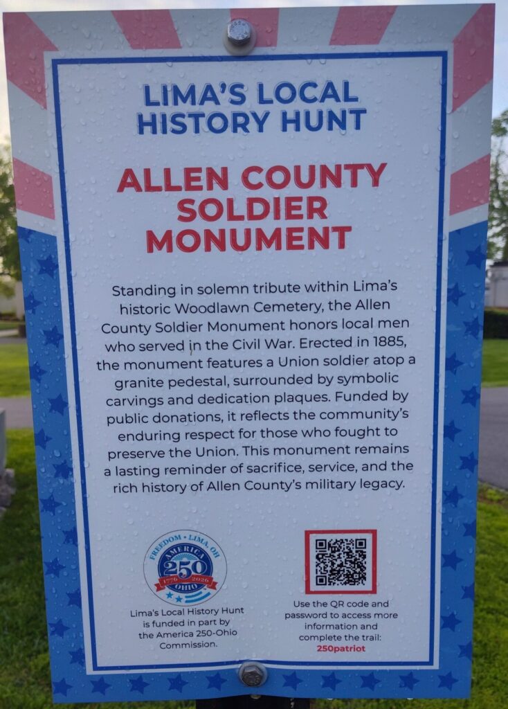 ALLEN COUNTY SOLDIER MONUMENT PLAQUE